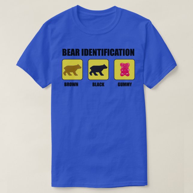 T-shirt Identification de l'ours Funny 1 (Design devant)