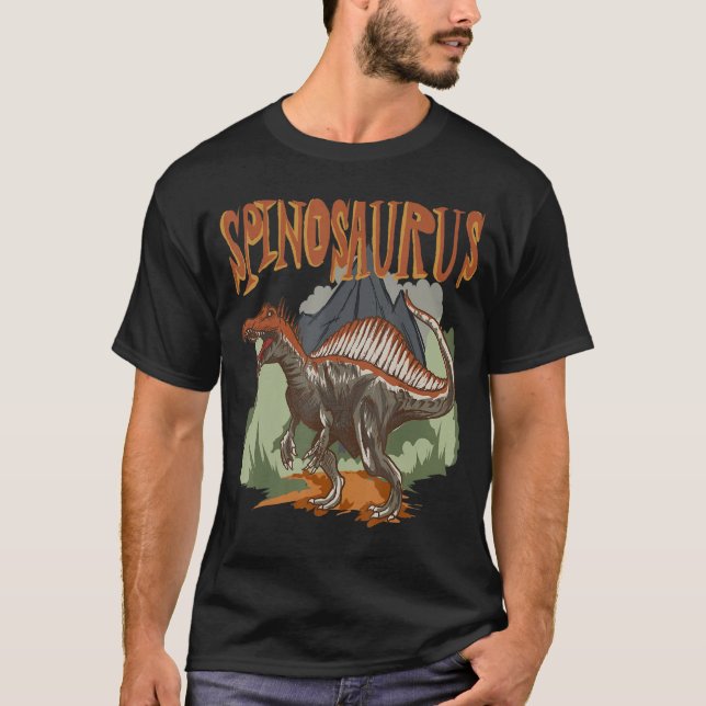 T-shirt Identification des dinosaures de Spinosaurus Dino (Devant)