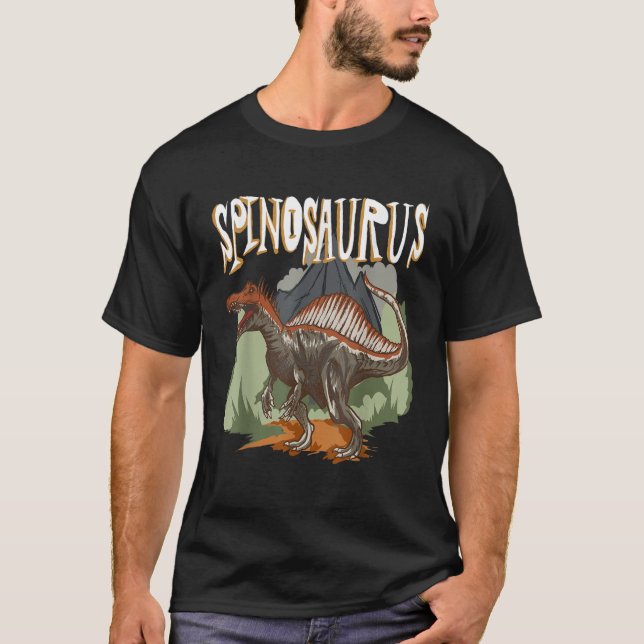 T-shirt Identification des dinosaures de Spinosaurus Dino (Devant)