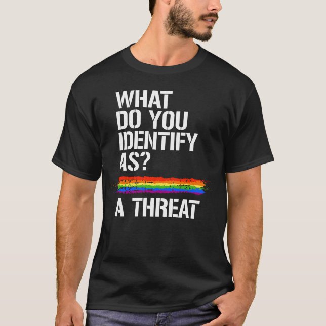 T-shirt Identifier comme une menace (Devant)