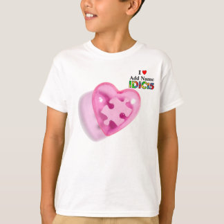 T-shirt IDIC15 Enfants Chemise rose Personnaliser cardiaqu