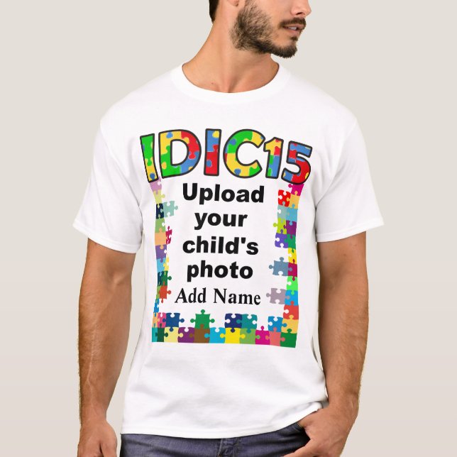 T-shirt IDIC15 Personnaliser du cadre du puzzle de chemise (Devant)
