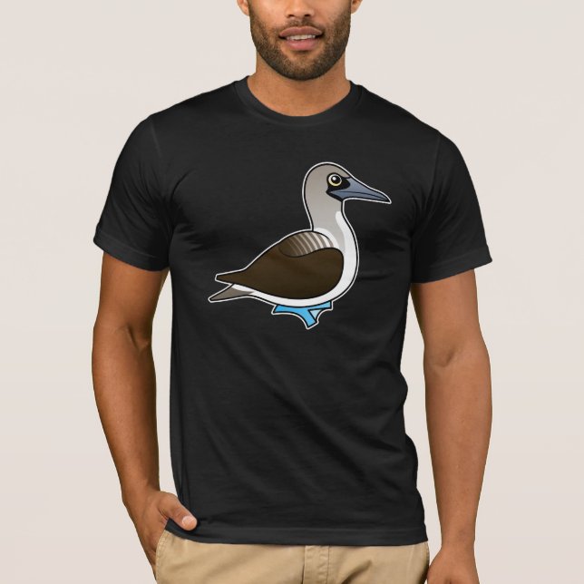 T-shirt Idiot Bleu-aux pieds mignon (Devant)