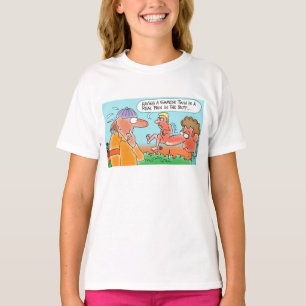 T-SHIRT IDIOT DE BANDE DESSINÉE DE JUMEAU SIAMOIS
