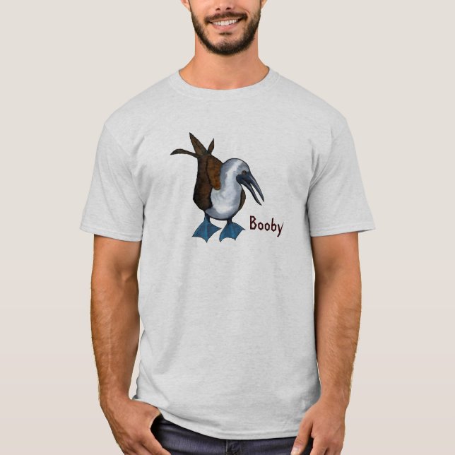 T-shirt Idiot : Oiseau Bleu-Aux pieds d'idiot : Art (Devant)