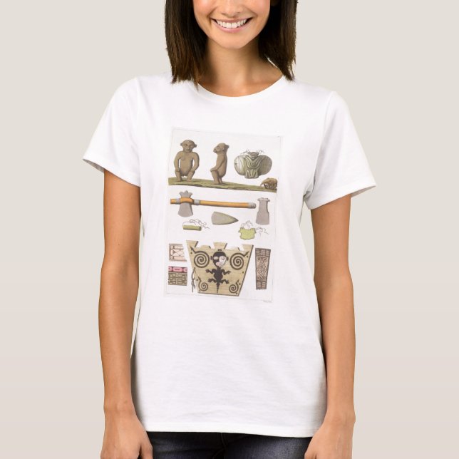 T-shirt Idols des Caraïbes (gravure en couleur) (Devant)