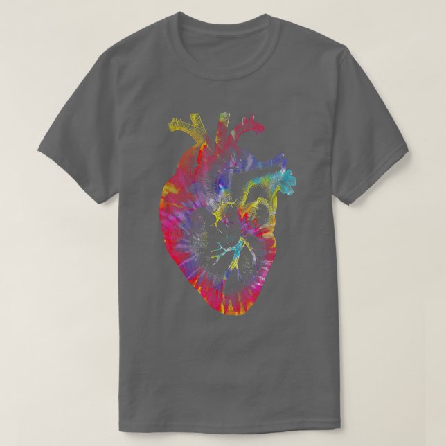 T-shirt ie Dye Anatomie Coeur Valentines Jour Anatomie Lov (Design devant)