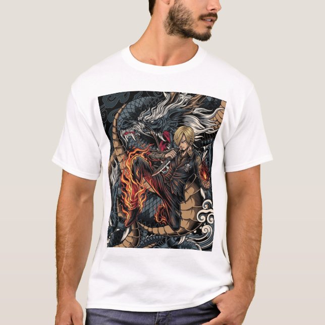 T-shirt Ifrit Jambe : La Cuisine du Dragon (Devant)