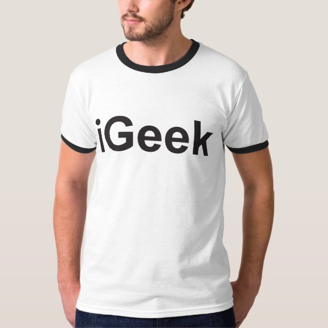 T-shirt iGeek pas iPhone ou iPad amusant avec humour Tee (Devant)