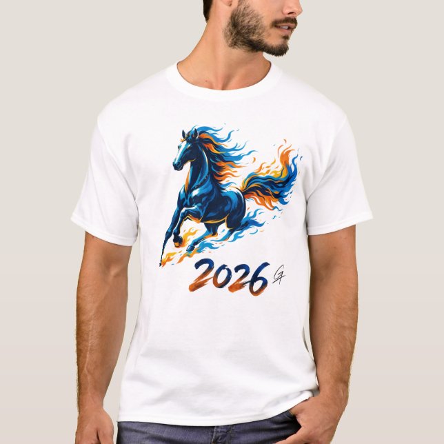 T-shirt IGNITE,Midnight Ember Stallion Graphic (Devant)