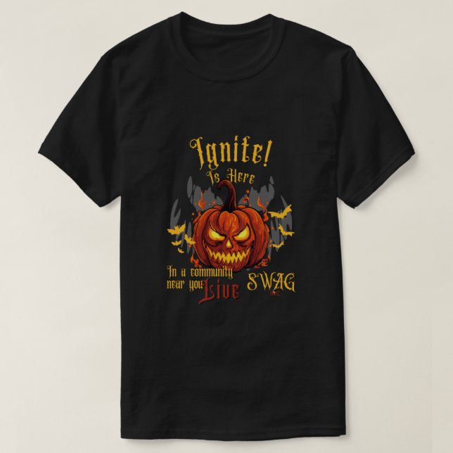 T-shirt IGNITE ! Thème d'Halloween Tee (Design devant)