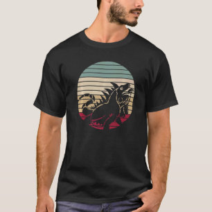 T-shirt Iguana Animaux Animaux Animaux Reptile Lizard Retr