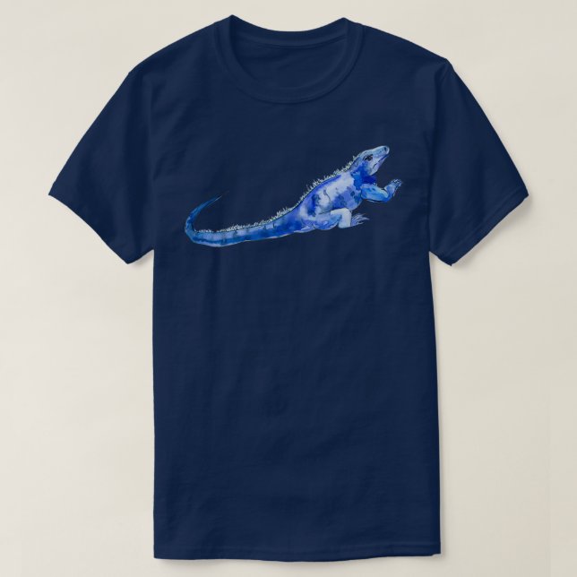 T-shirt Iguana Azul Blue Iguana 2 (Design devant)