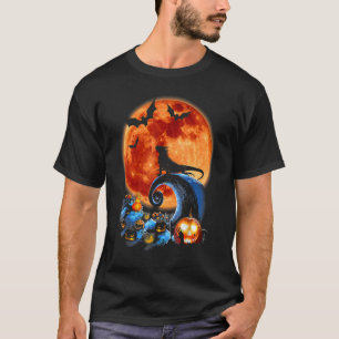 T-shirt Iguana Et Lune Halloween Costume Silhouette