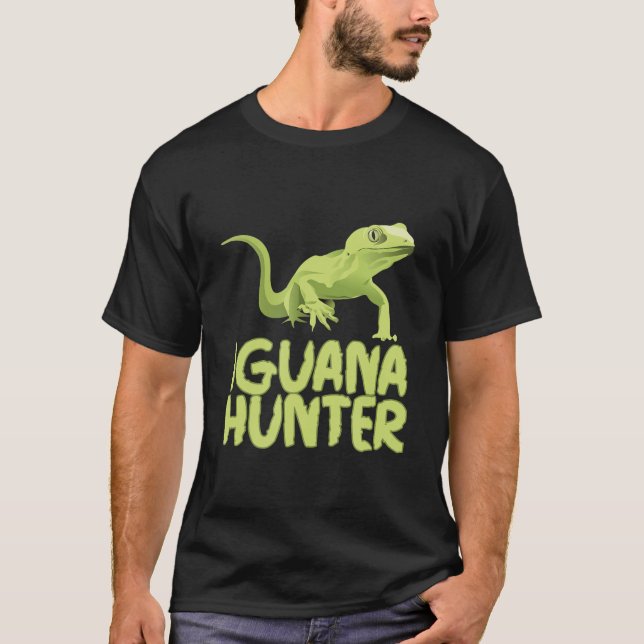 T-shirt Iguana Hunter - Amusant Iguana Reptile Pet (Devant)