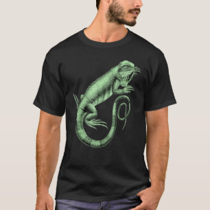 T-shirt Iguana Lizard Reptile Leguan Green Animal Herbe