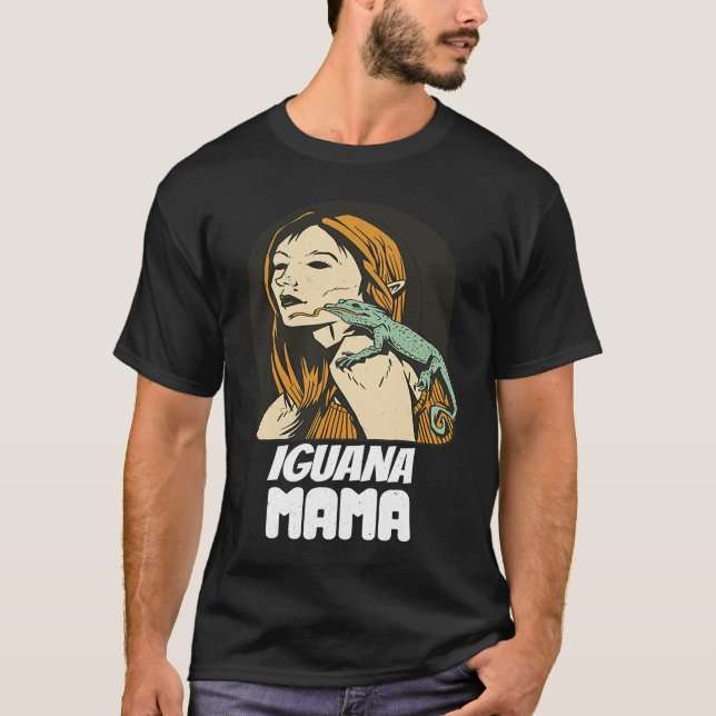 T-shirt Iguana Mama  Iguana Mom Iguana Lizard Pet Reptile (Devant)