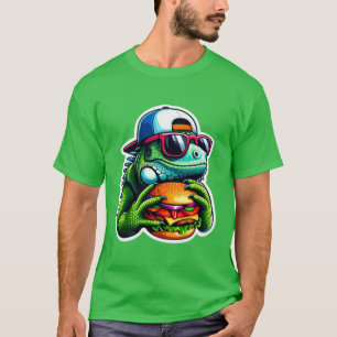 T-SHIRT IGUANA MANGEANT CHEESEBURGER 5A