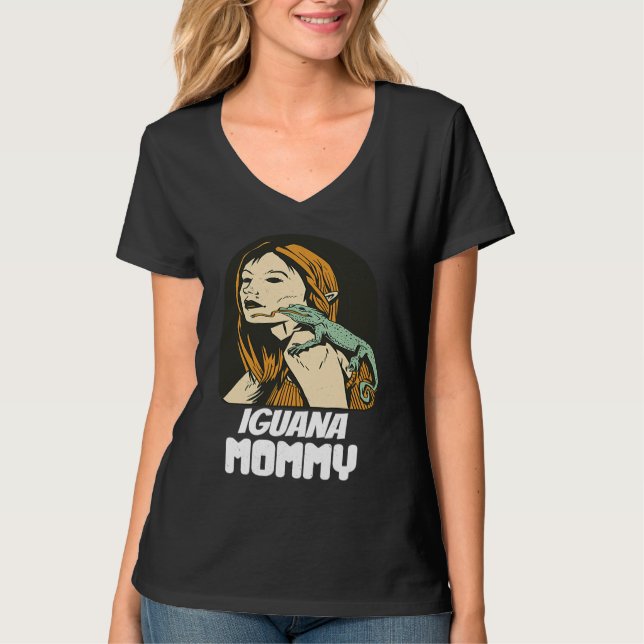 T-shirt Iguana Mommy  Iguana Mom Iguana Lizard Pet Reptile (Devant)