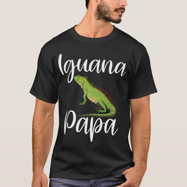 T-shirt Iguana Papa Iguana Iguana Lizard Pet Reptile (Devant)