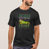 Iguana Vilain Chandail de Noël Xmas Lizard Raglan
