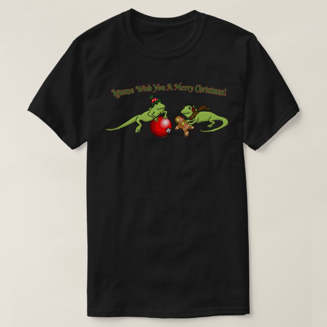T-shirt Iguana Vous Souhaite Un Joyeux Noël 2 (Design devant)