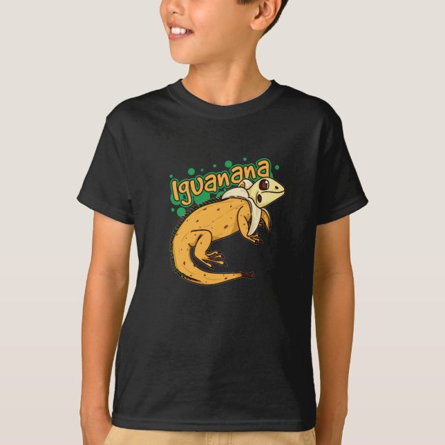 T-shirt Iguanana Iguana Banana Conception Pour Gardiens De (Devant)