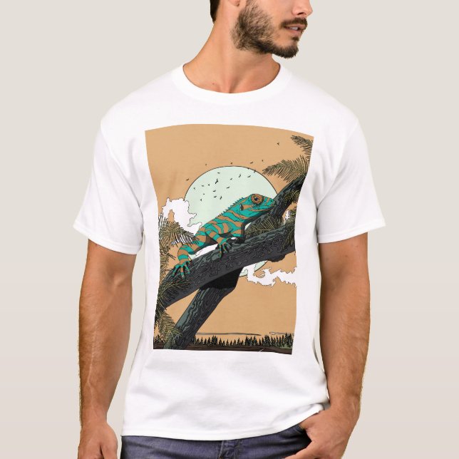 T-shirt Iguane dans la Jungle (Devant)