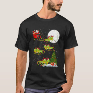 T-shirt Iguane Santa Traîneau Volant Drôle Magique Noël