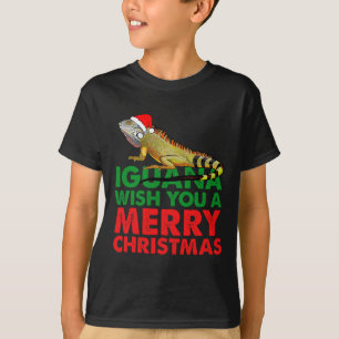 T-shirt Iguane vous souhaite un joyeux Noël Iguane drôle