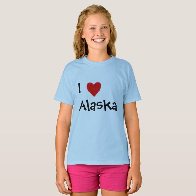 T-shirt Iheart Alaska (Devant entier)