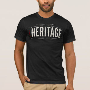 T-shirt "iHERITAGE" Art verbal en détresse vintage couleur