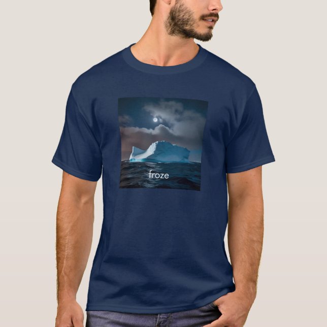 T-shirt Iiceberg polaire arctique personnalisé ciel pleine (Devant)