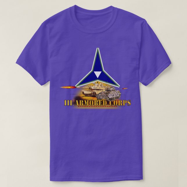 T-shirt III Corps blindé M1A1 M2 Bradely Firely (Design devant)