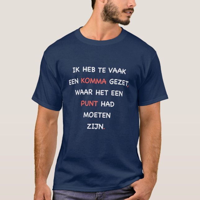 T-shirt Ik heb de Slowaakse komma opgehaald. T-shirt. (Devant)