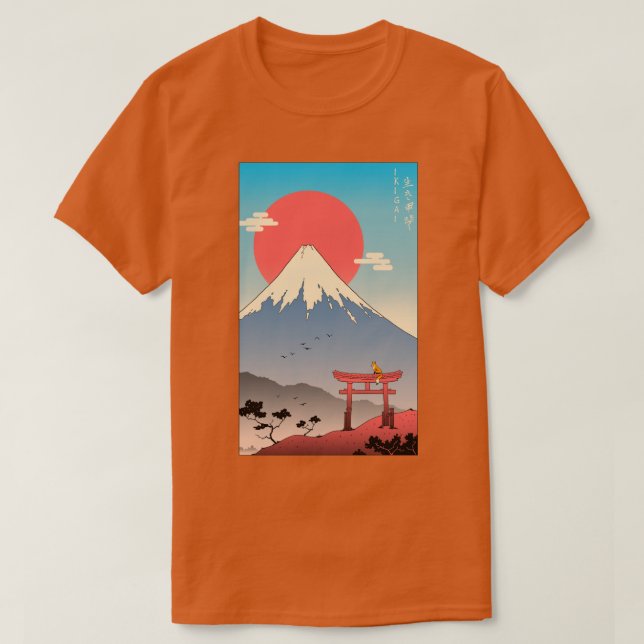 T-shirt Ikigai au Mont Fuji (Design devant)