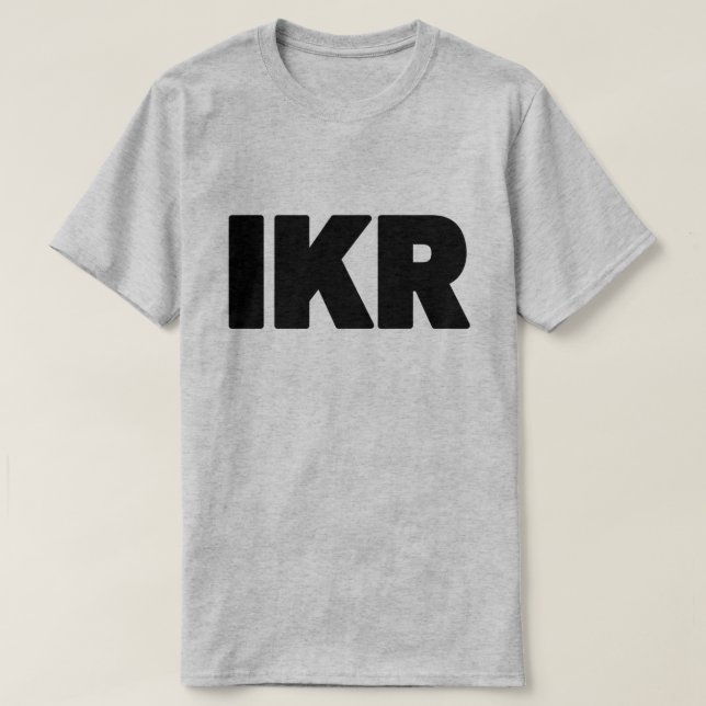 T-shirt IKR | Écart de texte (Design devant)