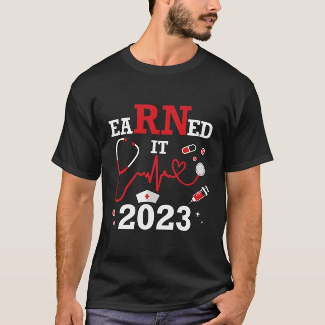 T-shirt Il A Gagné 2023 Pour Les Diplômes D'Infirmière Ou  (Devant)