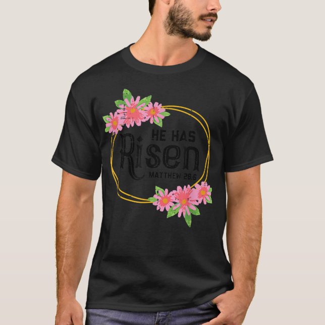 T-shirt Il A Risqué Matthieu 286 Pâques Jésus Résurrection (Devant)