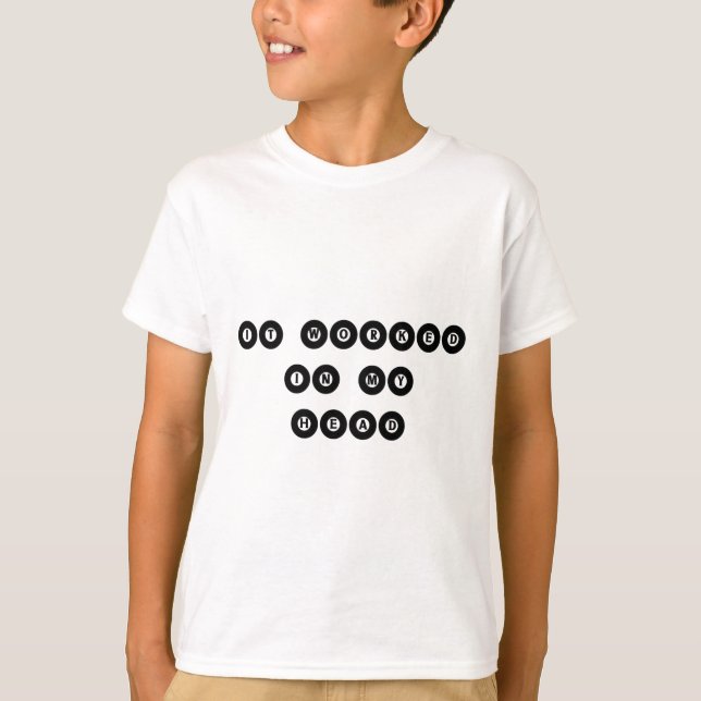 T-shirt Il A Travaillé Dans Ma Tête - Billard Pool Player  (Devant)