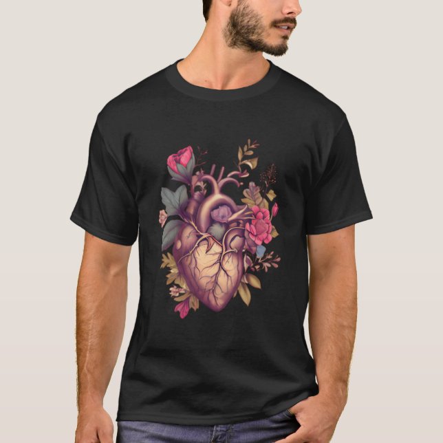 T-shirt Il Anatomie Avec Fleurs (Devant)