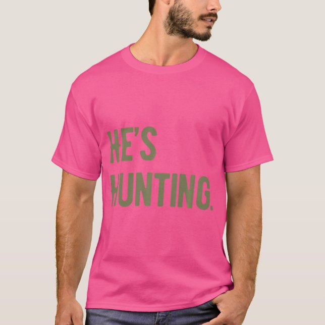 T-shirt Il Chasse La Saison Chasse Le Canard Chasse Au Cer (Devant)