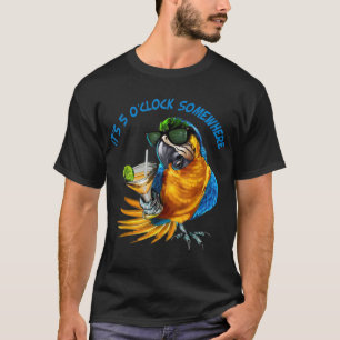 T-shirt Il Est 5 Heures Quelque Part Boire Du Parrot