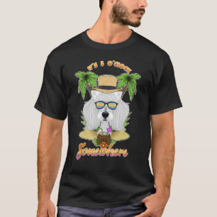T-shirt Il Est 5 O´Horloge Quelque Part Boire Poodle