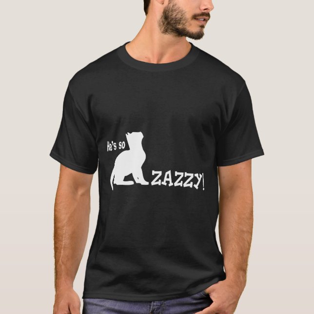 T-shirt Il est ainsi Zazzy - amoureux des chats (Devant)