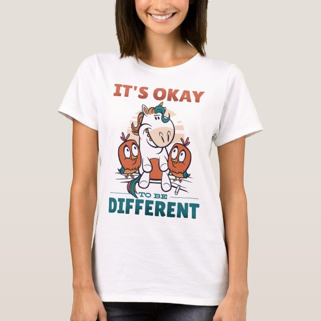 T-shirt Il est bon d'être différent Invitation (Devant)