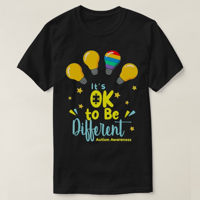 T-shirt Il est bon d'être différent mignon Sensibilisation (Design devant)
