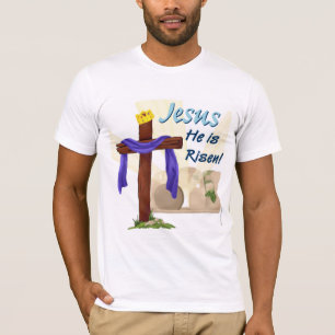 T-shirt Il est chemise levée de Pâques