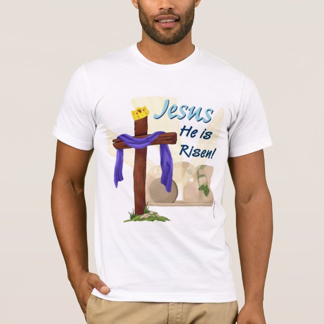T-shirt Il est chemise levée de Pâques (Devant)
