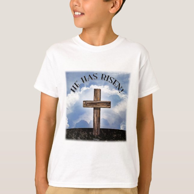 T-shirt Il Est Devenu Un Ciel De Croix Robuste (Devant)
